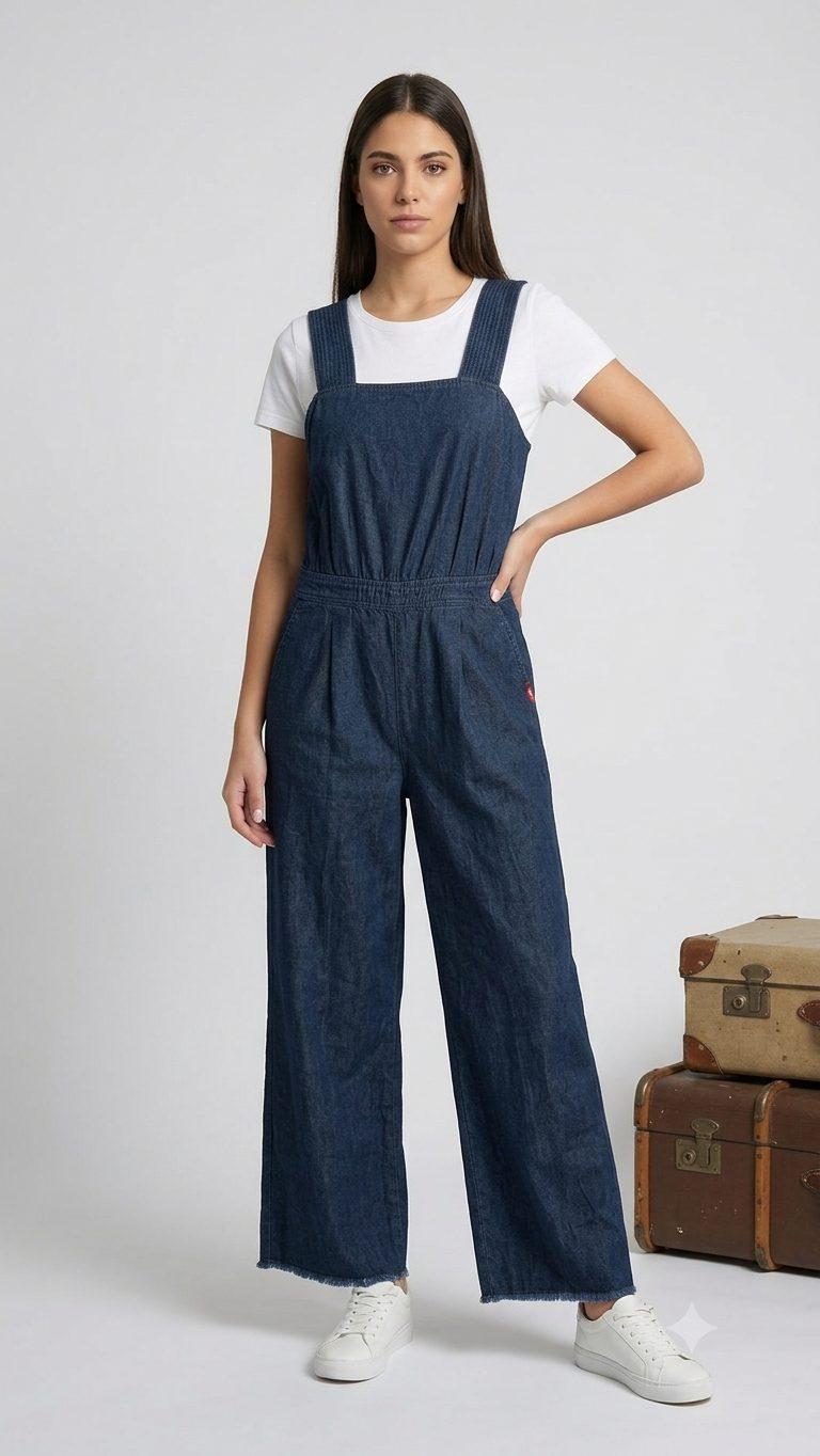 סרבל ג'ינס Lee Cooper כחול כהה
