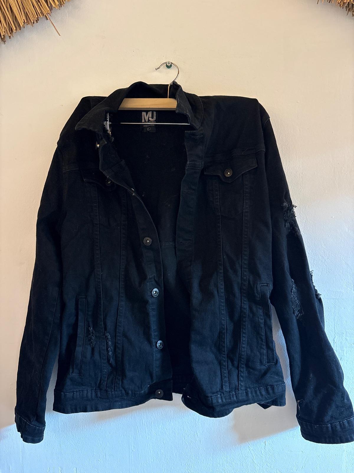 ז'קט ג'ינס שחור Mania Jeans