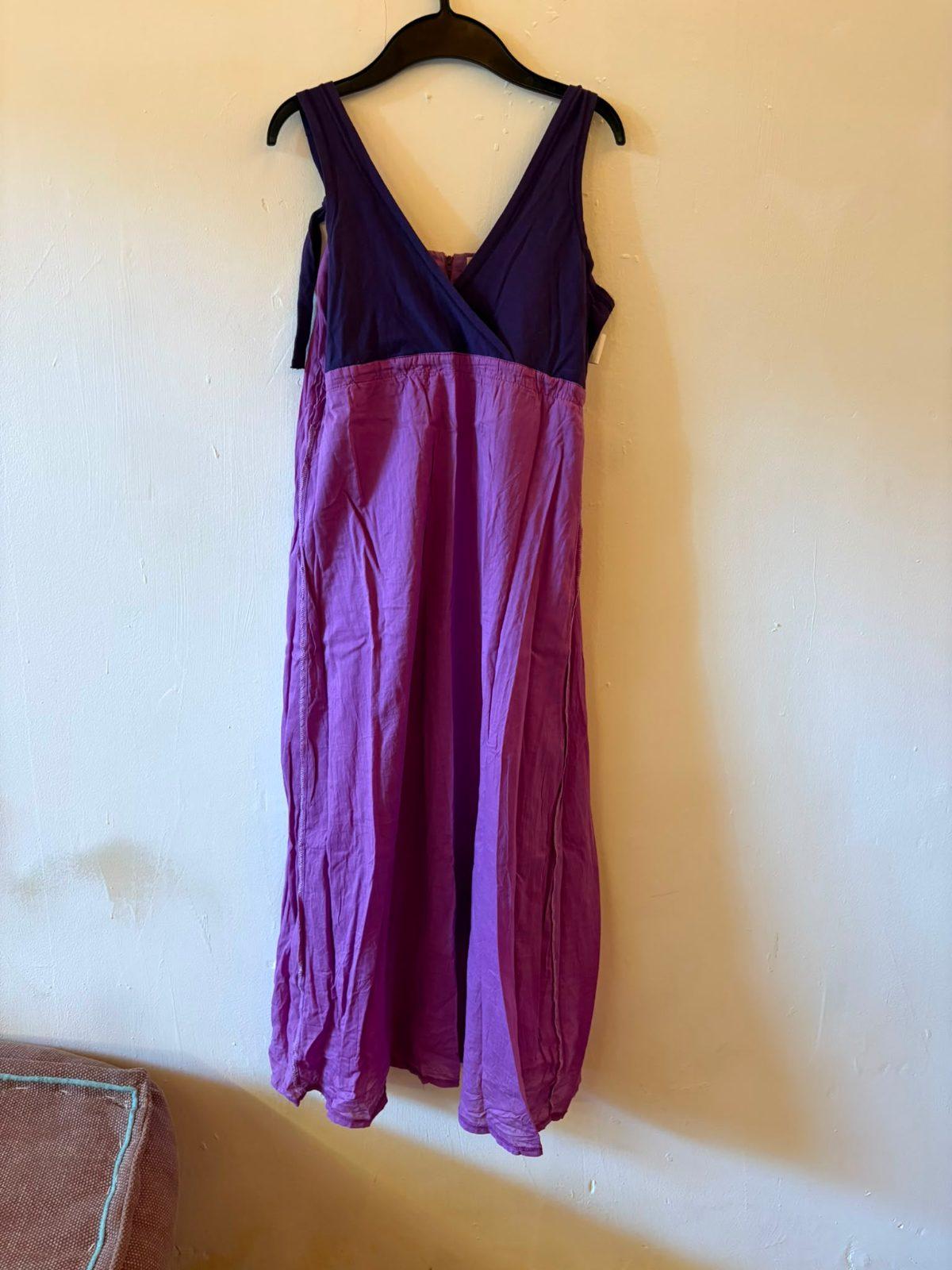 שמלת כותנה Rainbow Gypsy בגוונים סגול וורוד