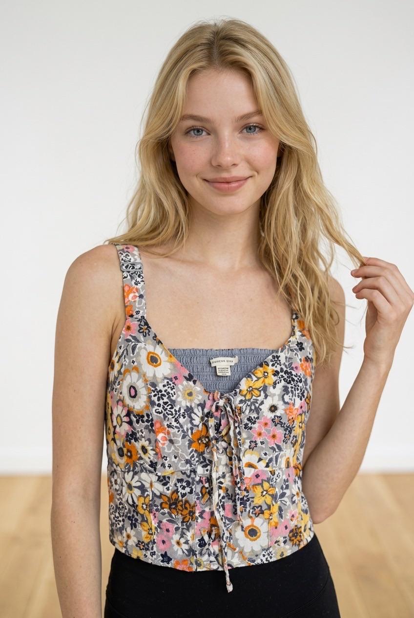 טופ פרחוני American Eagle