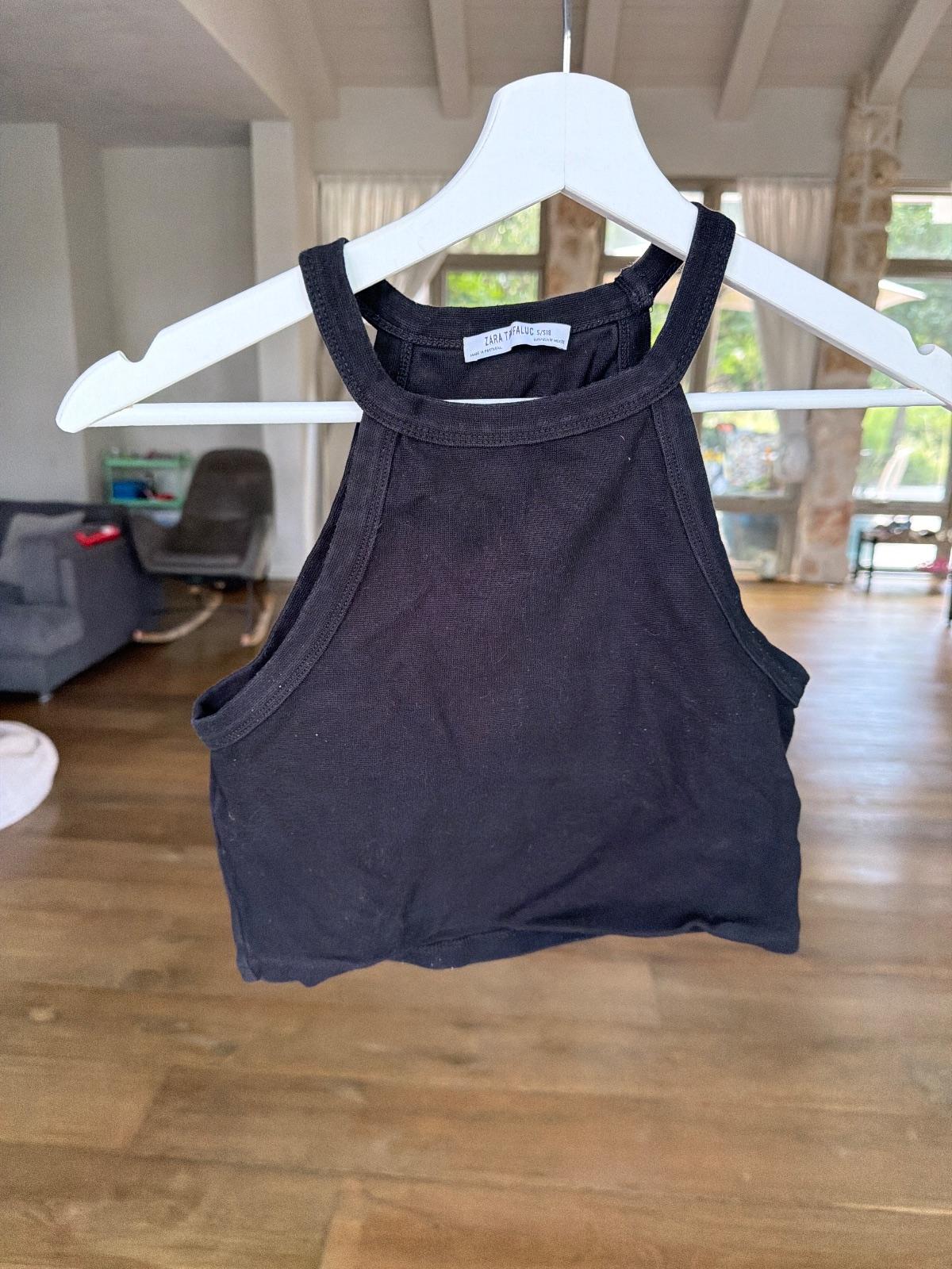 טופ שחור Zara Trafaluc