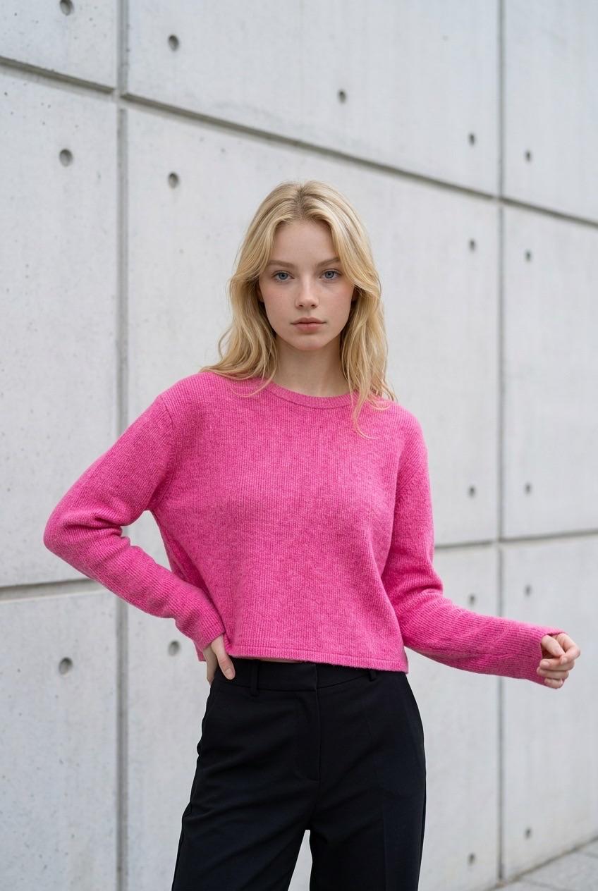 סוודר ורוד חם Zara