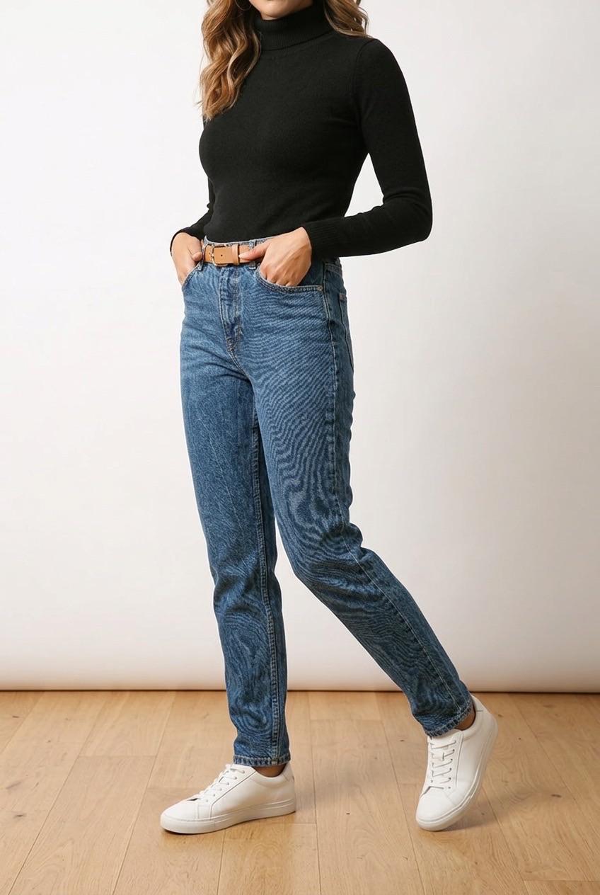 ג'ינס ישר Zara כחול בינוני