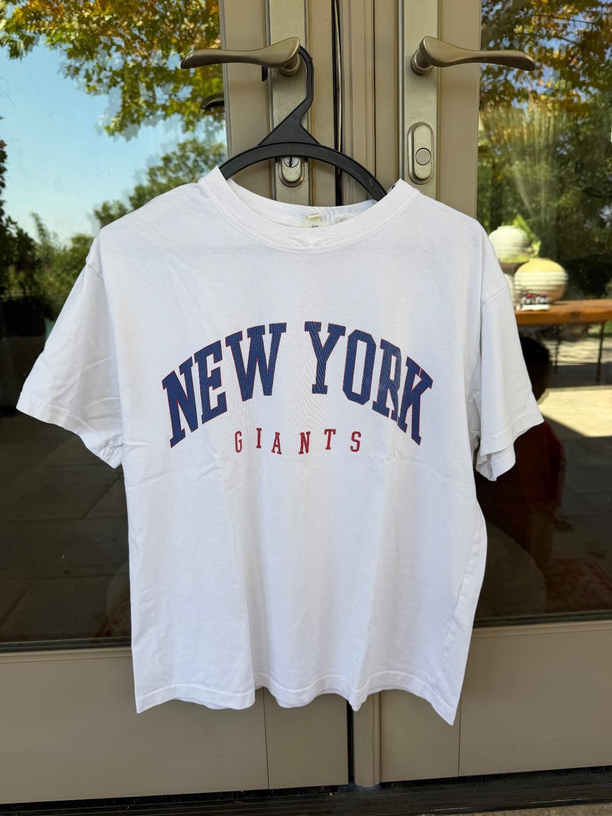 New York Giants white t-shirt
