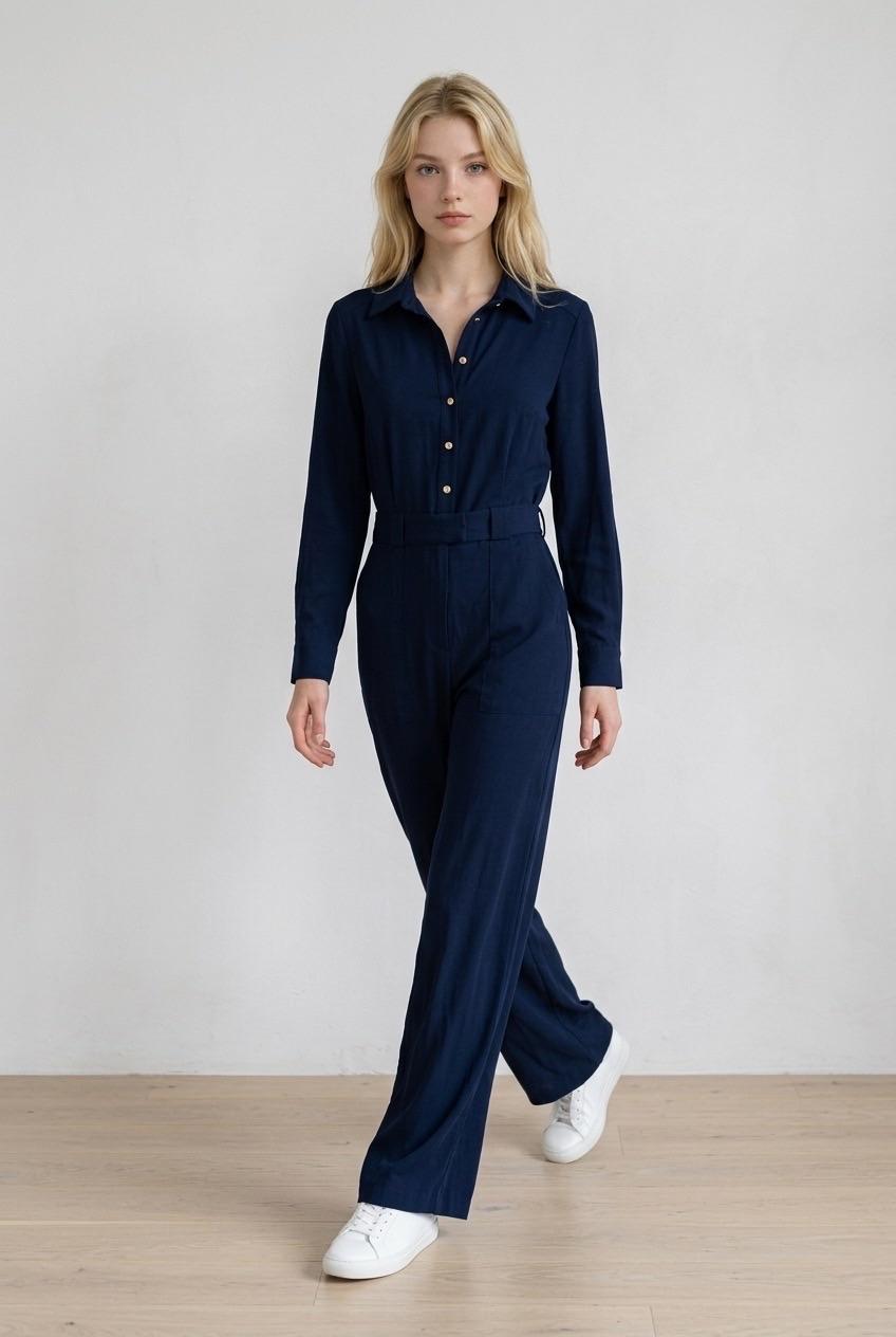 אוברול כחול נייבי Zara