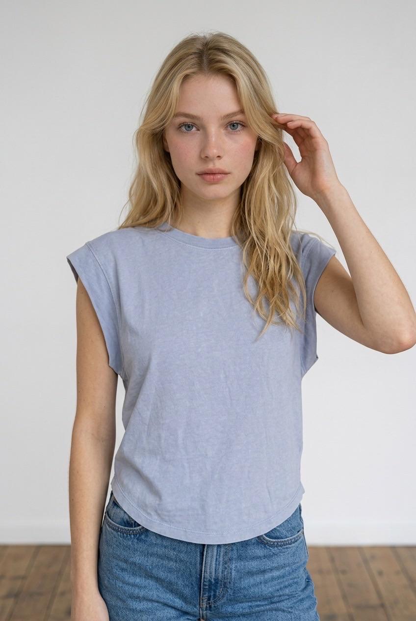 חולצת טי Pull & Bear בצבע כחול בהיר