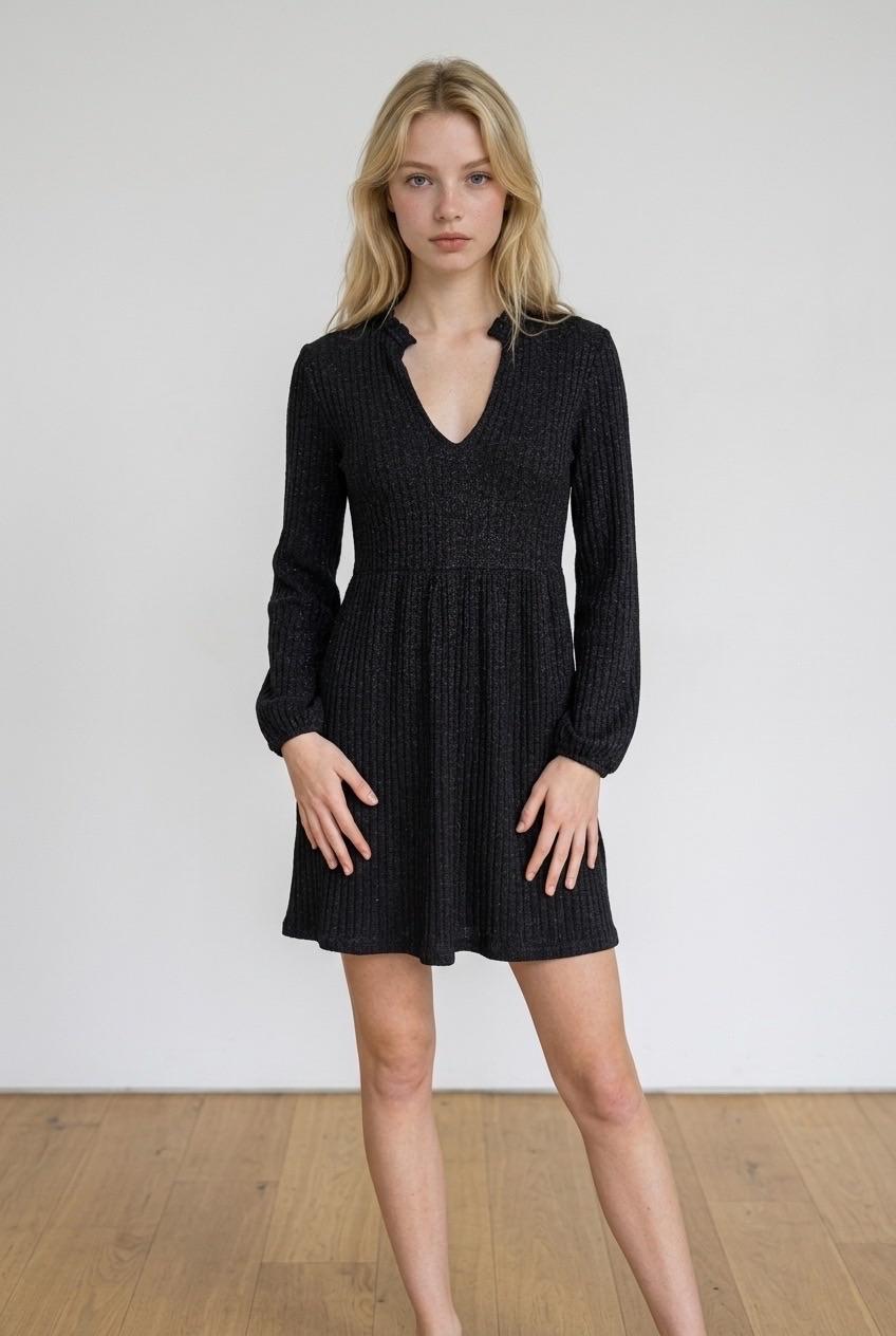 שמלת ריב שחורה Zara
