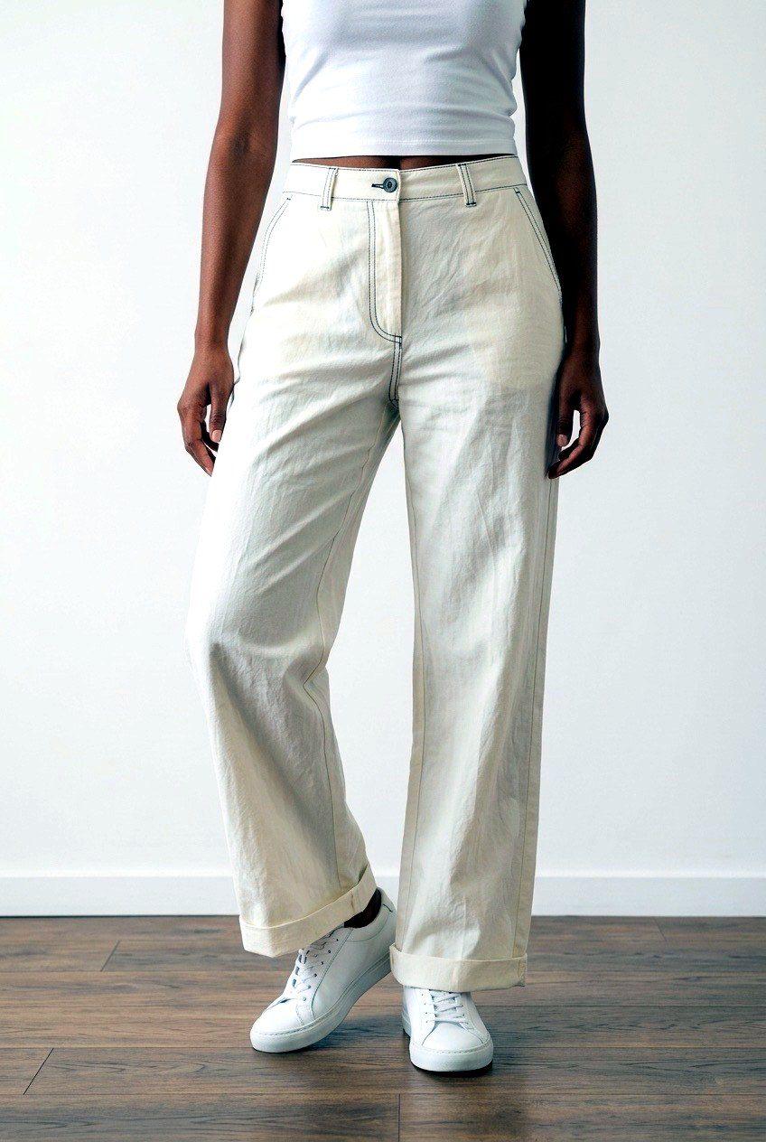 מכנסיים קרם Zara Trafaluc