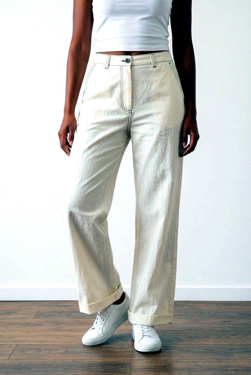 מכנסיים קרם Zara Trafaluc