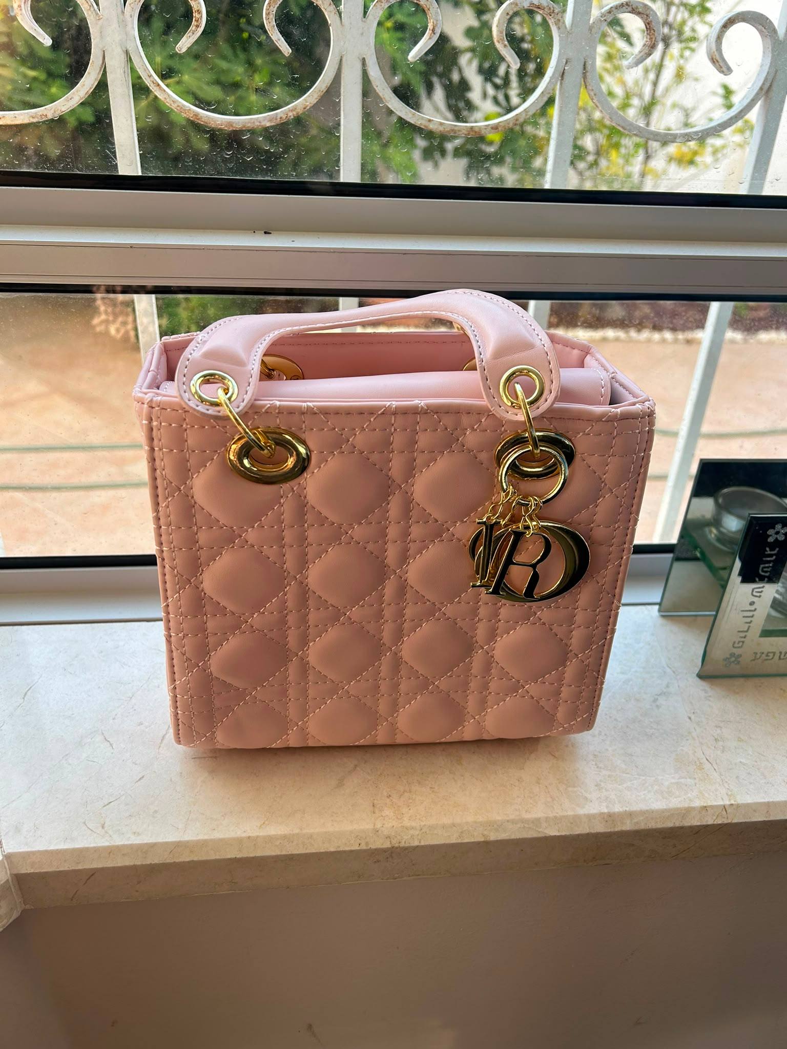 תיק יד Dior Lady דיור בצבע ורוד